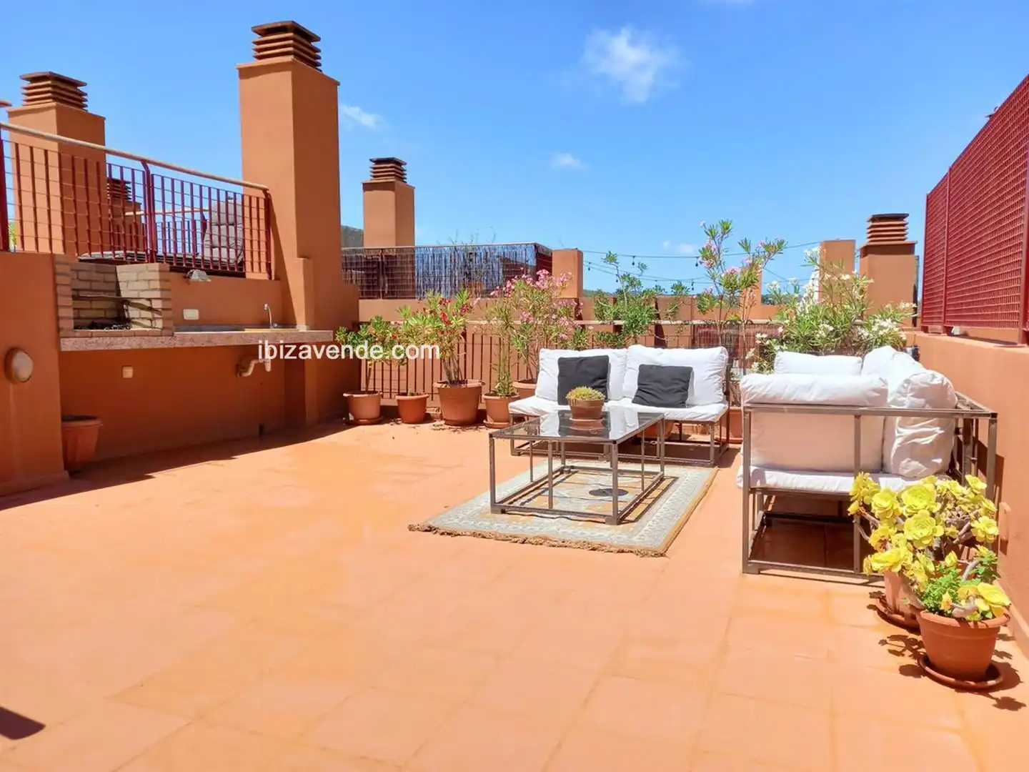 Terrasse von Dachboden zum Verkauf in Santa Eulària des Riu mit Klimaanlage, Heizung und Terrasse