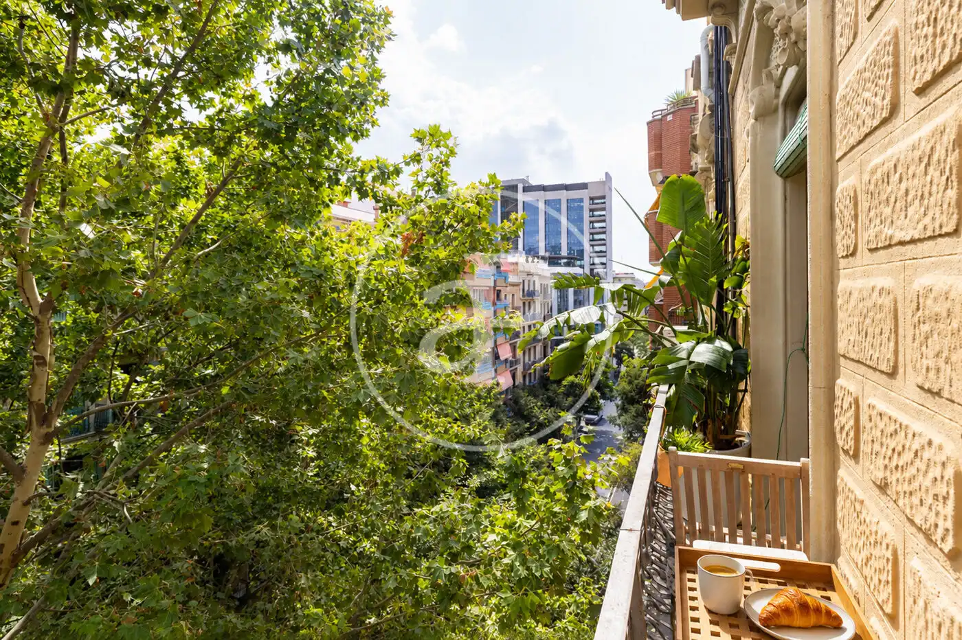 Terrace of Flat for rent in Barcelona  with Air Conditioner, Heating and Furnished