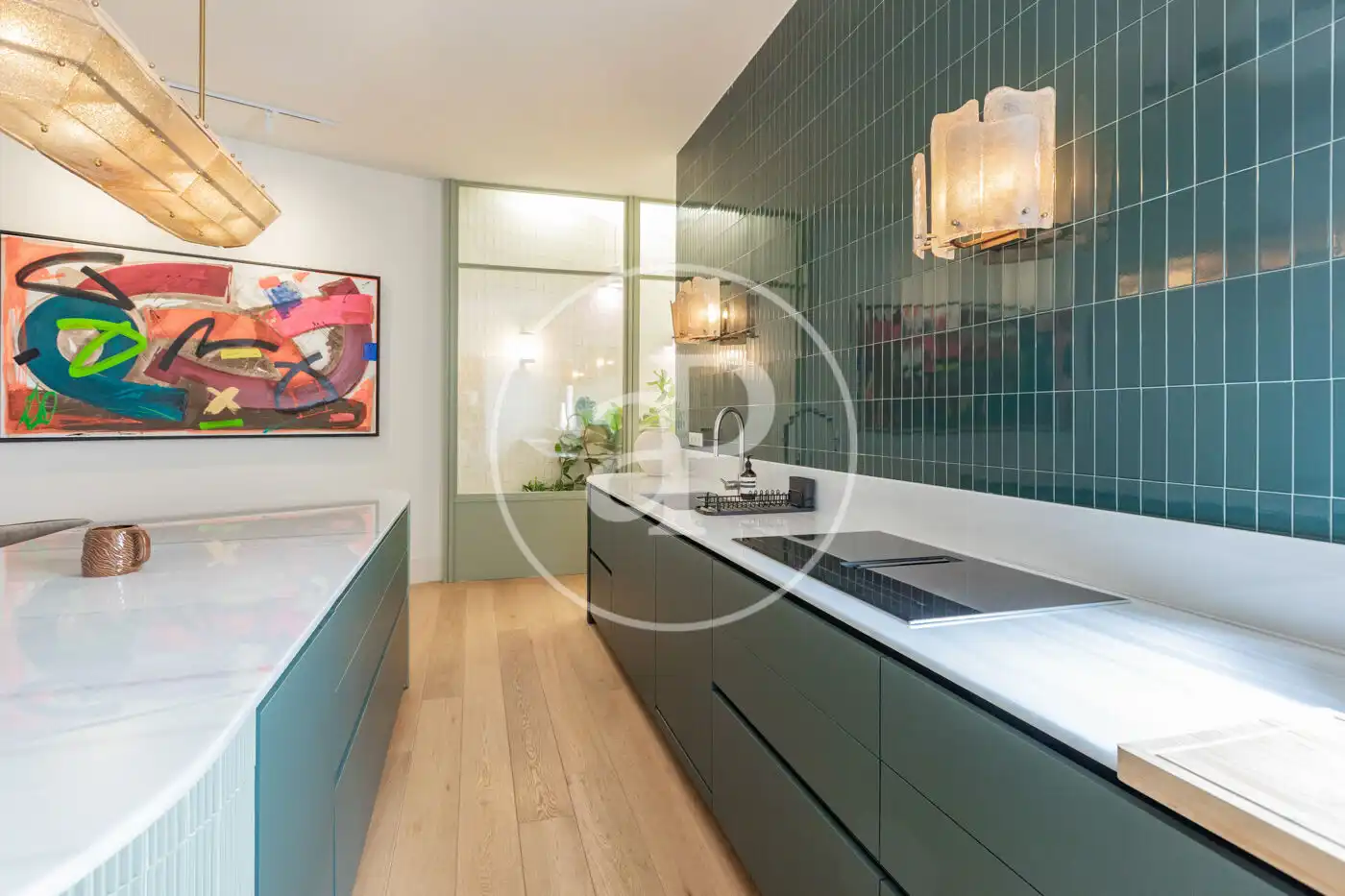 Küche von Wohnung zur Miete in Madrid mit Klimaanlage, Heizung und Privatgarten