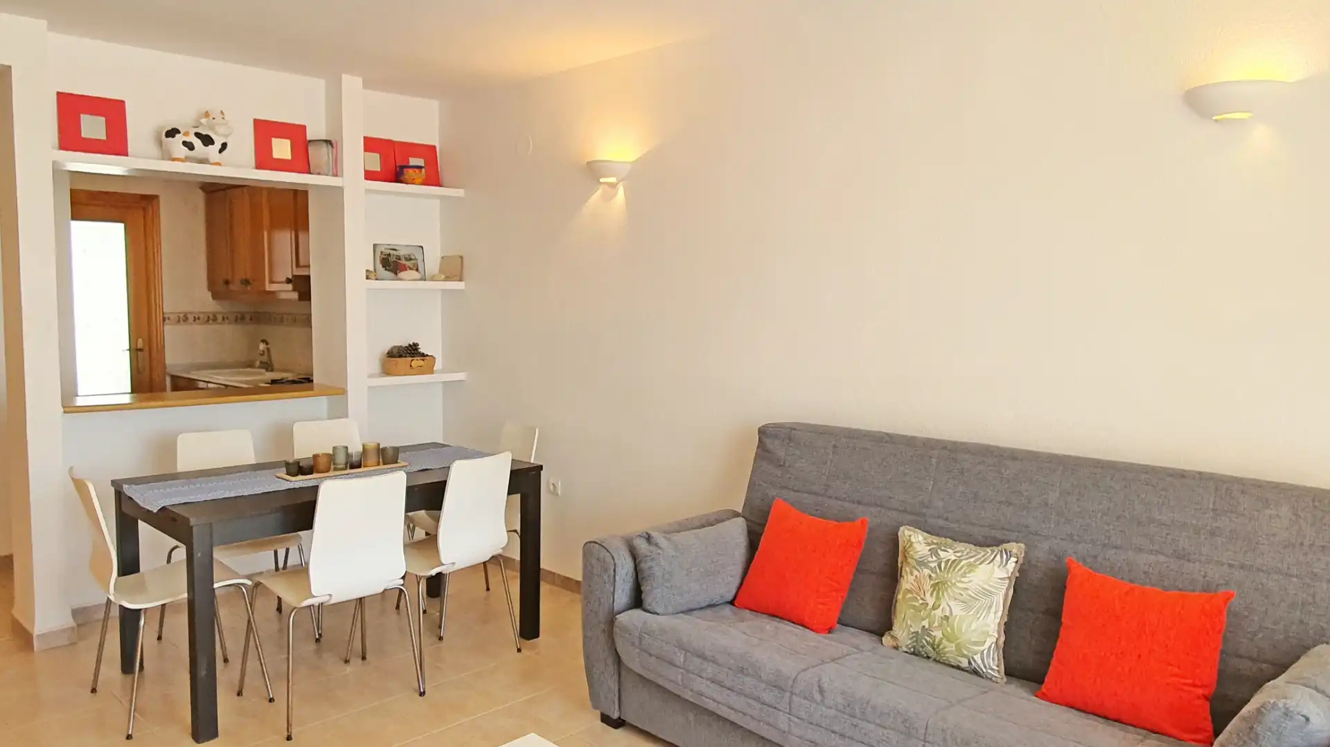 Sala de estar de Apartamento de alquiler en Xeraco con Terraza, Amueblado y Horno