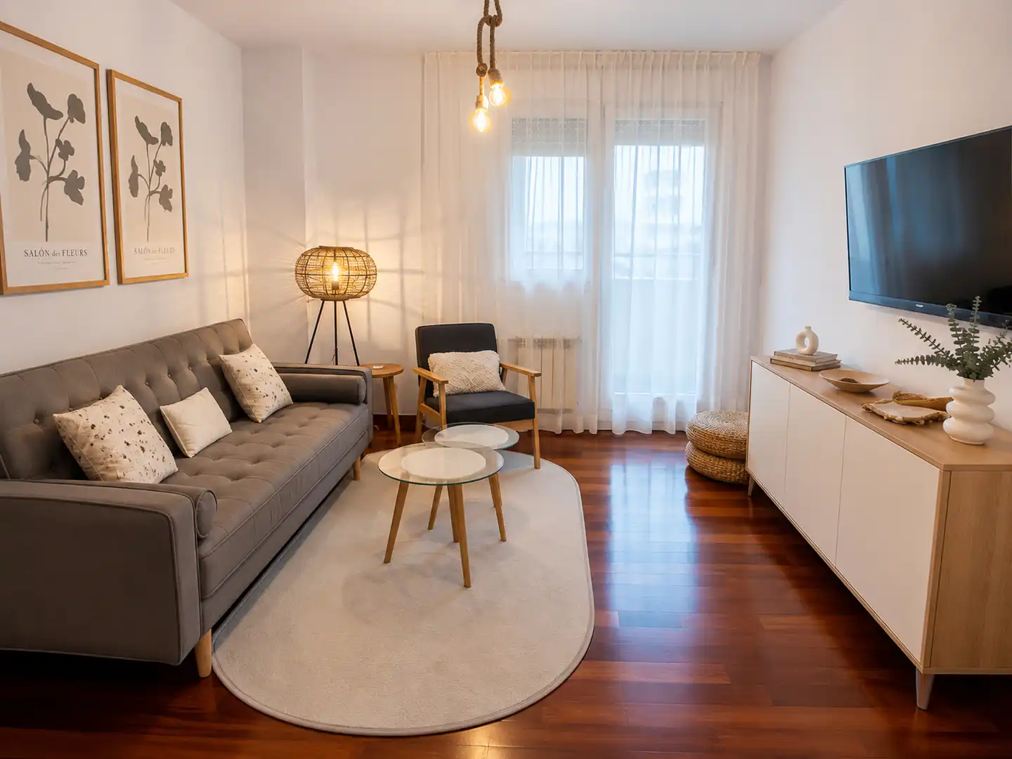 Sala de estar de Piso de alquiler en Suances con Calefacción, Terraza y Amueblado