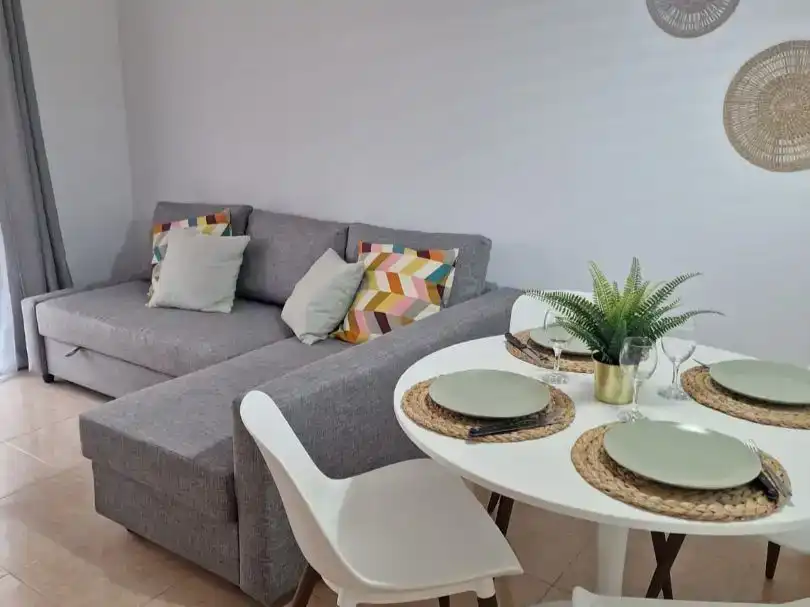 Living room of Flat for rent in La Oliva  with Swimming Pool and Furnished