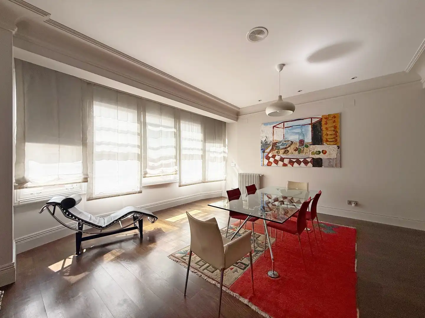 Esszimmer von Wohnung zur Miete in A Coruña Capital  mit Heizung, Parkett und Balkon