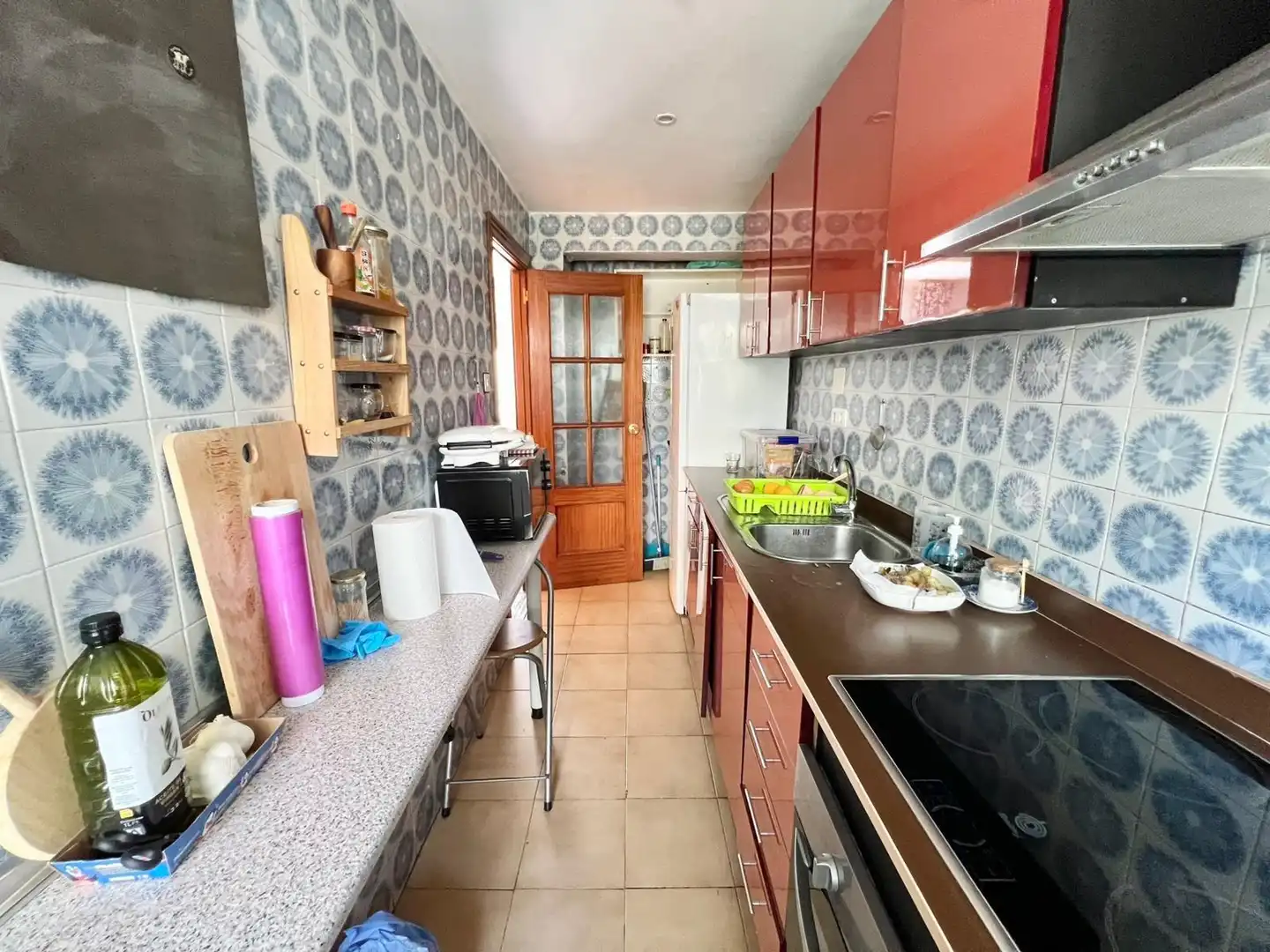Kitchen of Flat for rent in Granada  with Furnished and Balcony