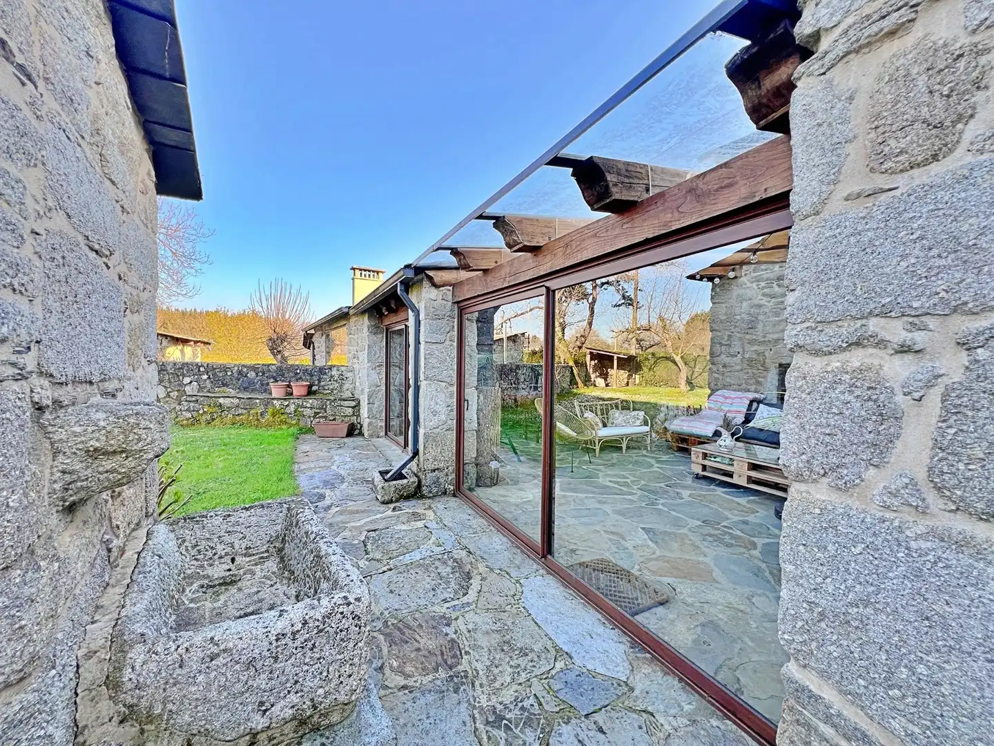 Terraza de Casa o chalet de alquiler en Lugo con Calefacción, Jardín privado y Amueblado
