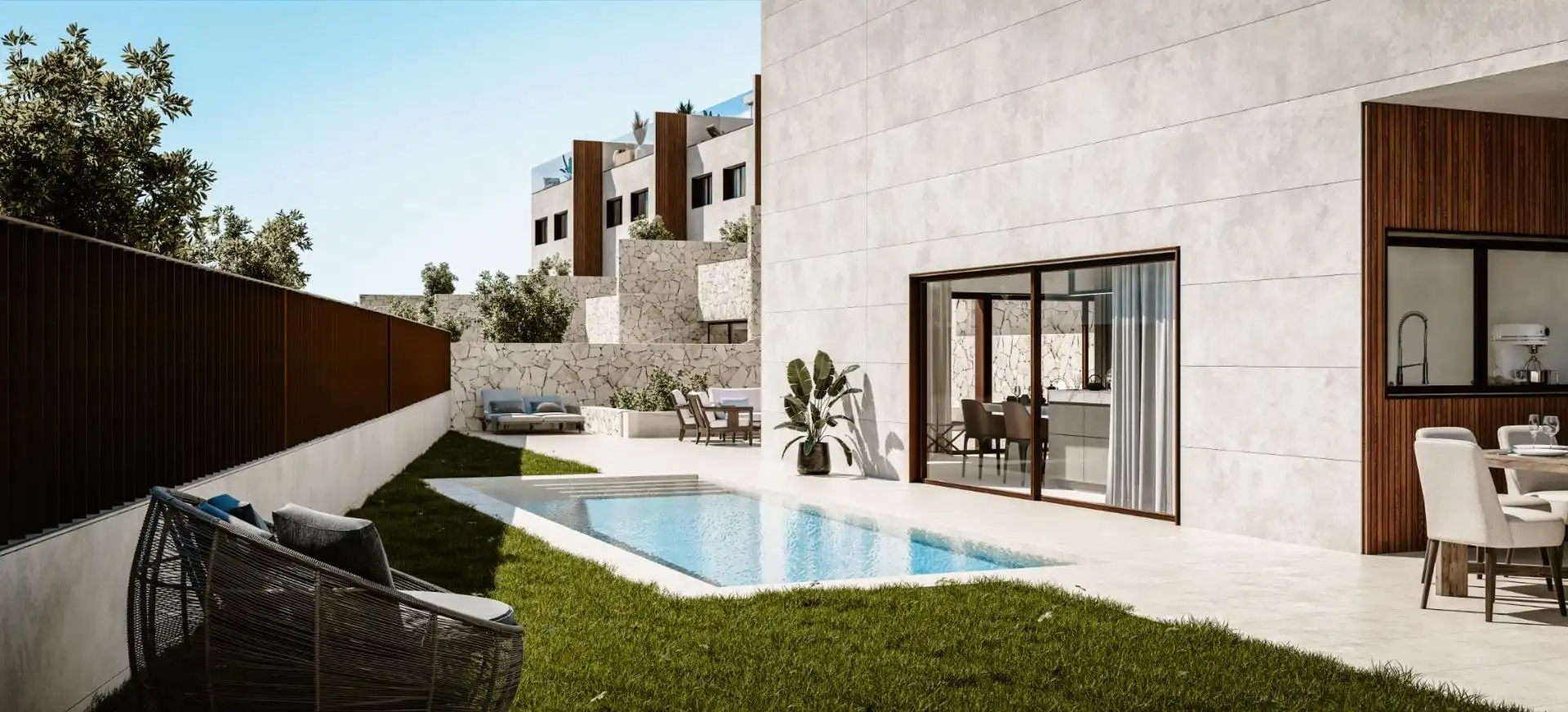 Terrace of Detached homes for sale in Fuengirola  with Air Conditioner, Heating and Private garden