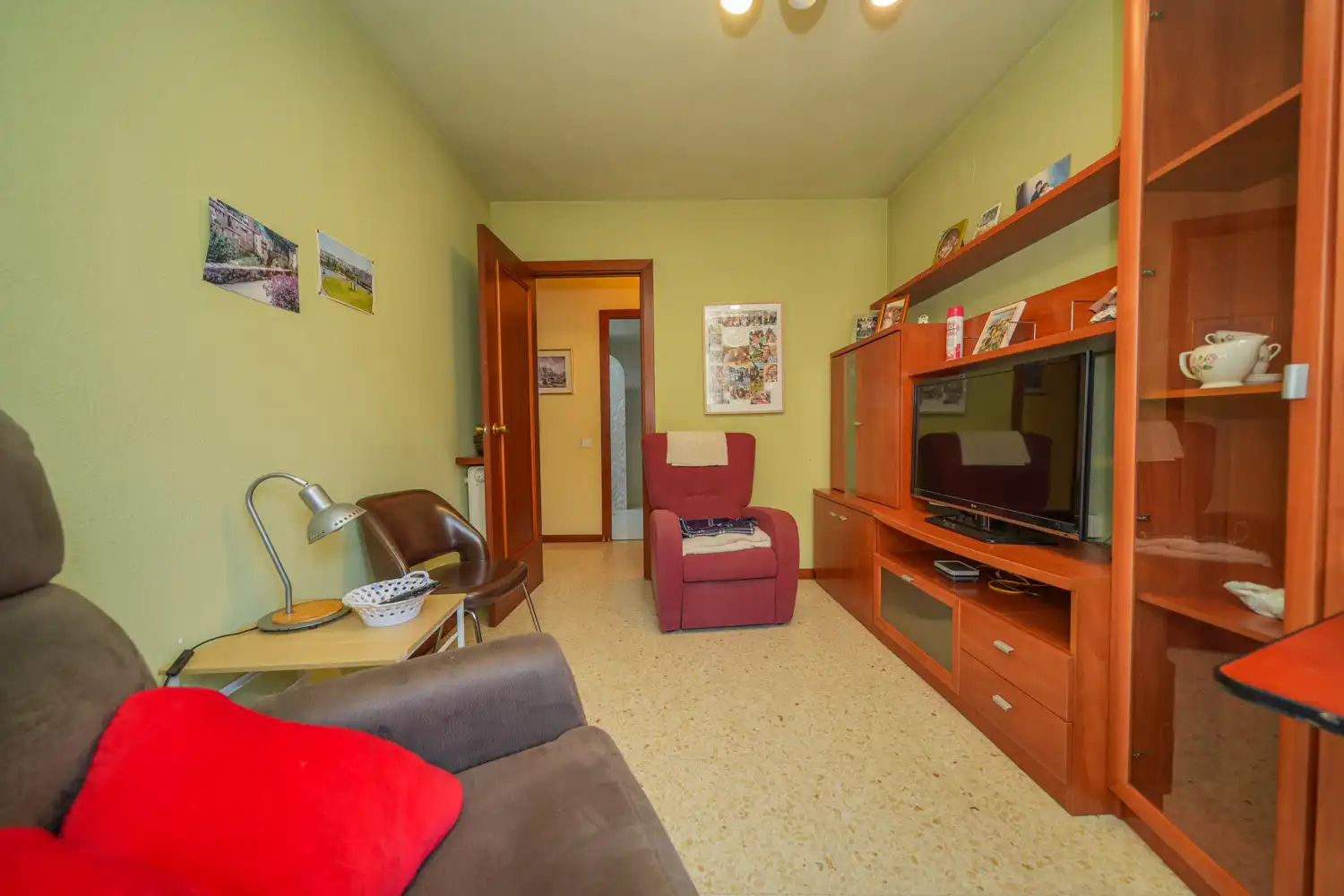 Sala de estar de Piso en venta en Girona con Calefacción, Parquet y Terraza