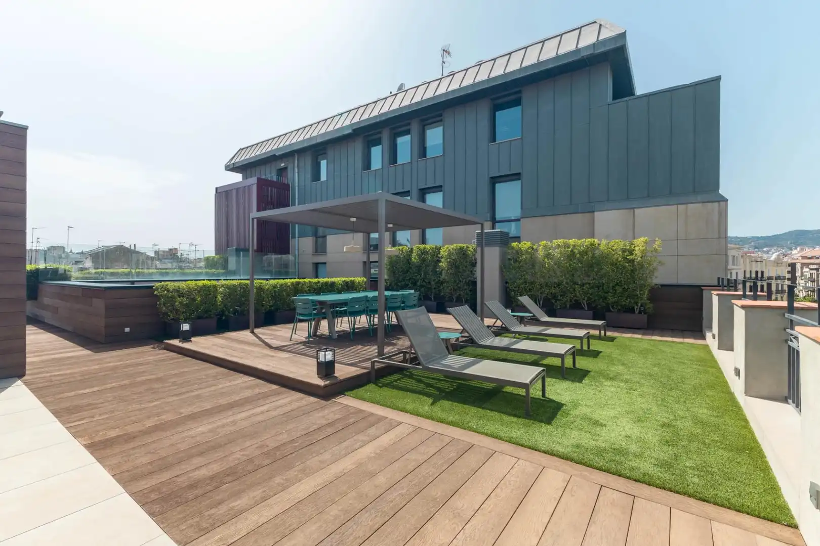 Terrasse von Wohnungen zur Miete in Barcelona mit Klimaanlage, Heizung und Parkett