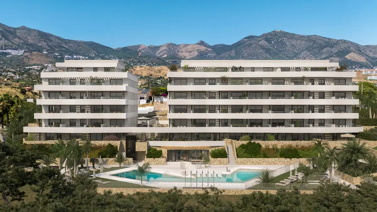 Vista exterior de Apartamento en venta en Mijas con Aire acondicionado, Calefacción y Jardín privado