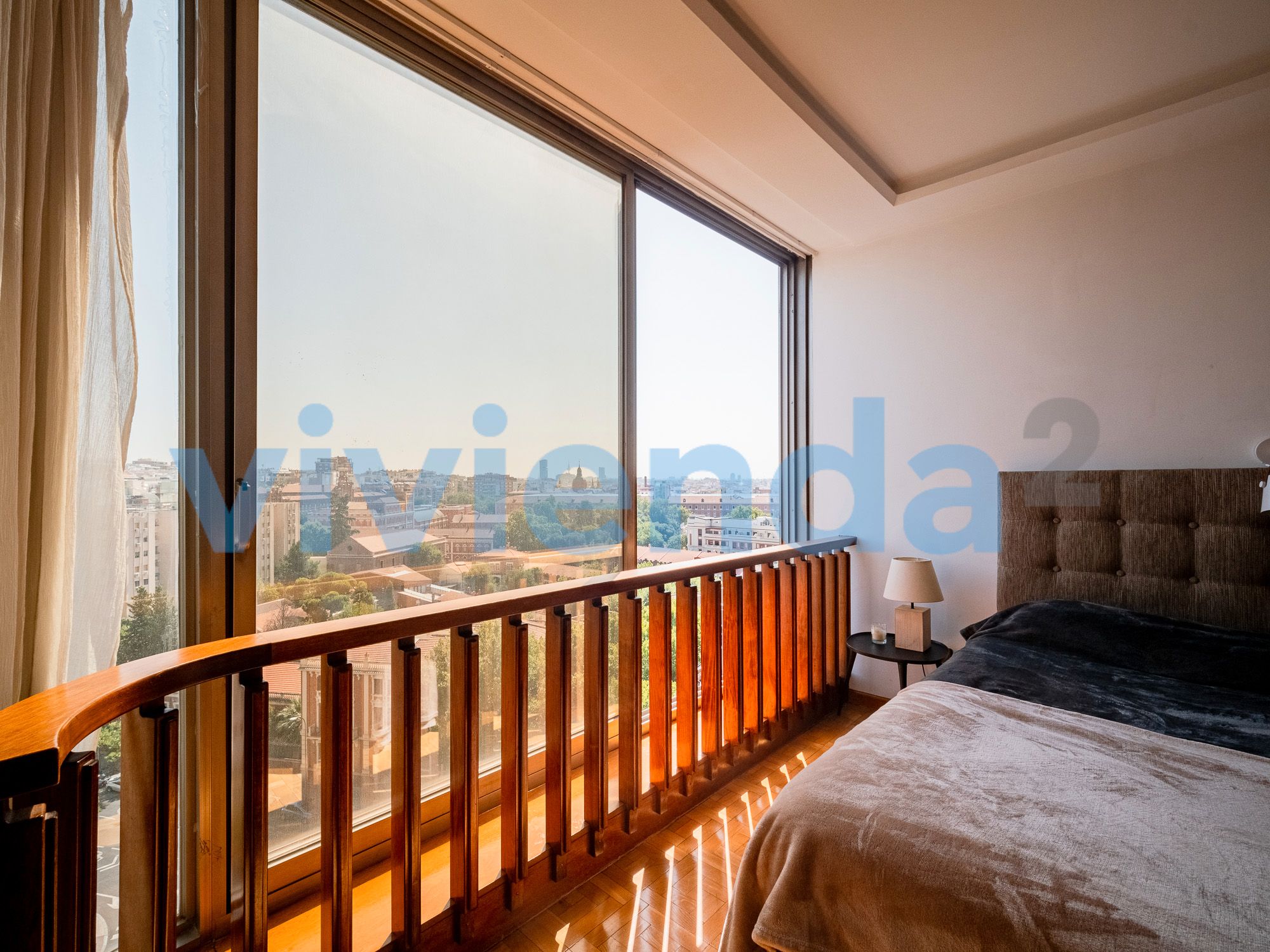 Bedroom of Flat to rent in  Madrid Capital  with Air Conditioner, Heating and Private garden