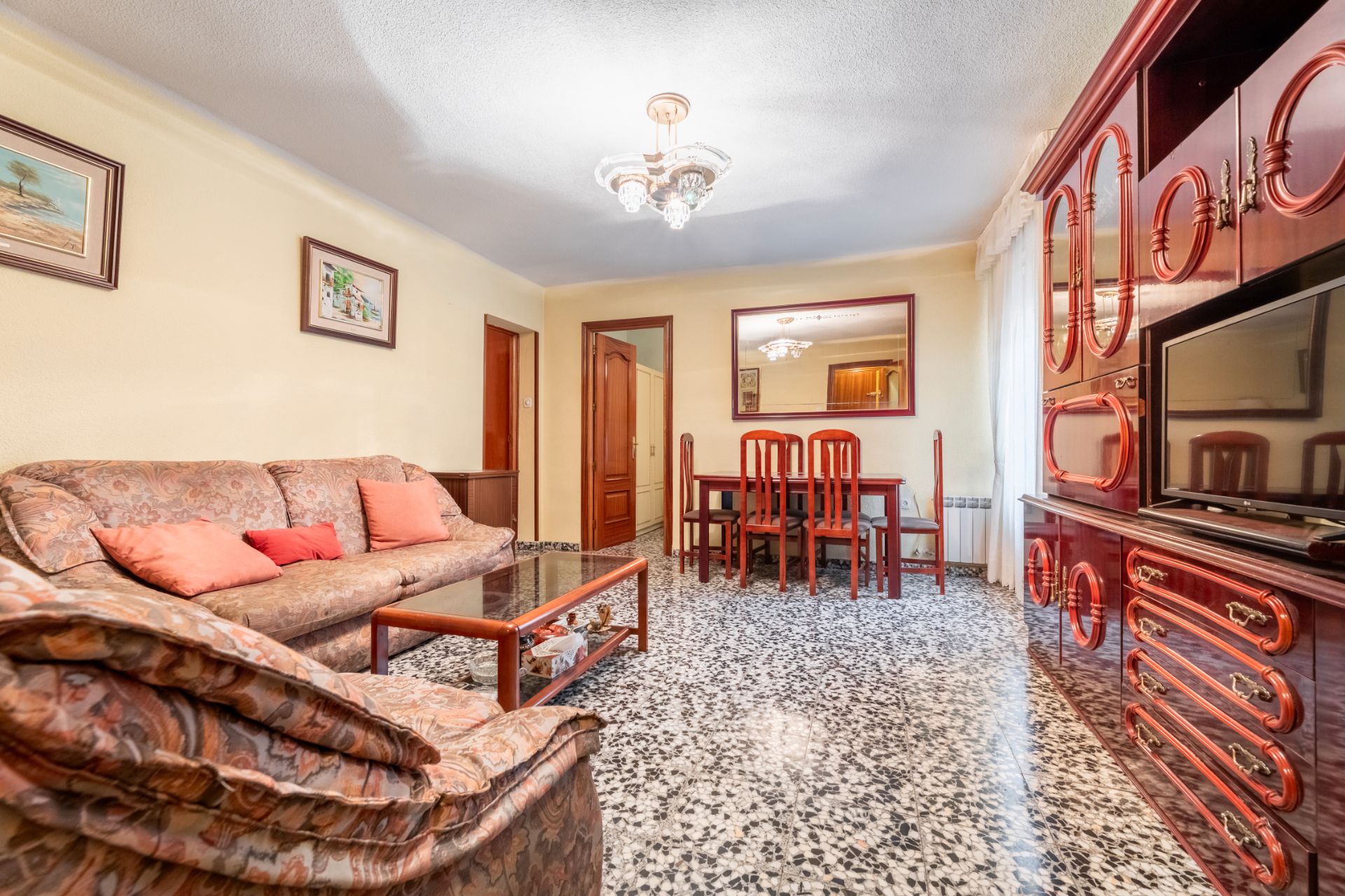 Sala de estar de Piso en venta en  Madrid Capital con Aire acondicionado, Calefacción y Terraza