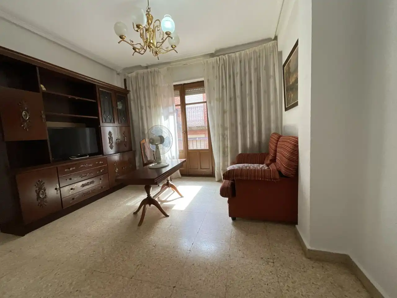 Living room of Flat for sale in Santo Domingo de la Calzada  with Heating, Furnished and Balcony