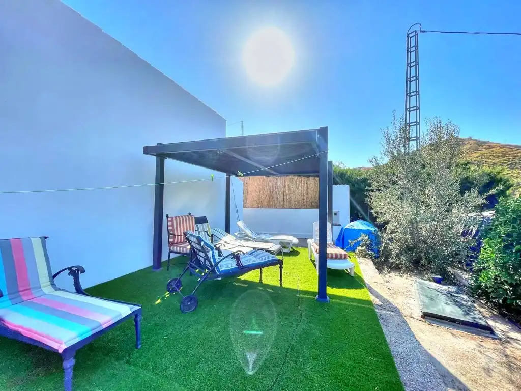 Terrace of Country homes for sale in El Borge  with Air Conditioner, Private garden and Swimming Pool