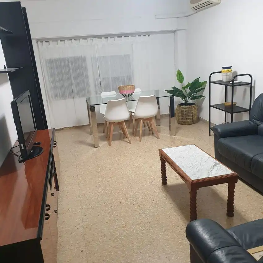 Wohnzimmer von Wohnung zur Miete in Valencia mit Klimaanlage, Terrasse und Möbliert