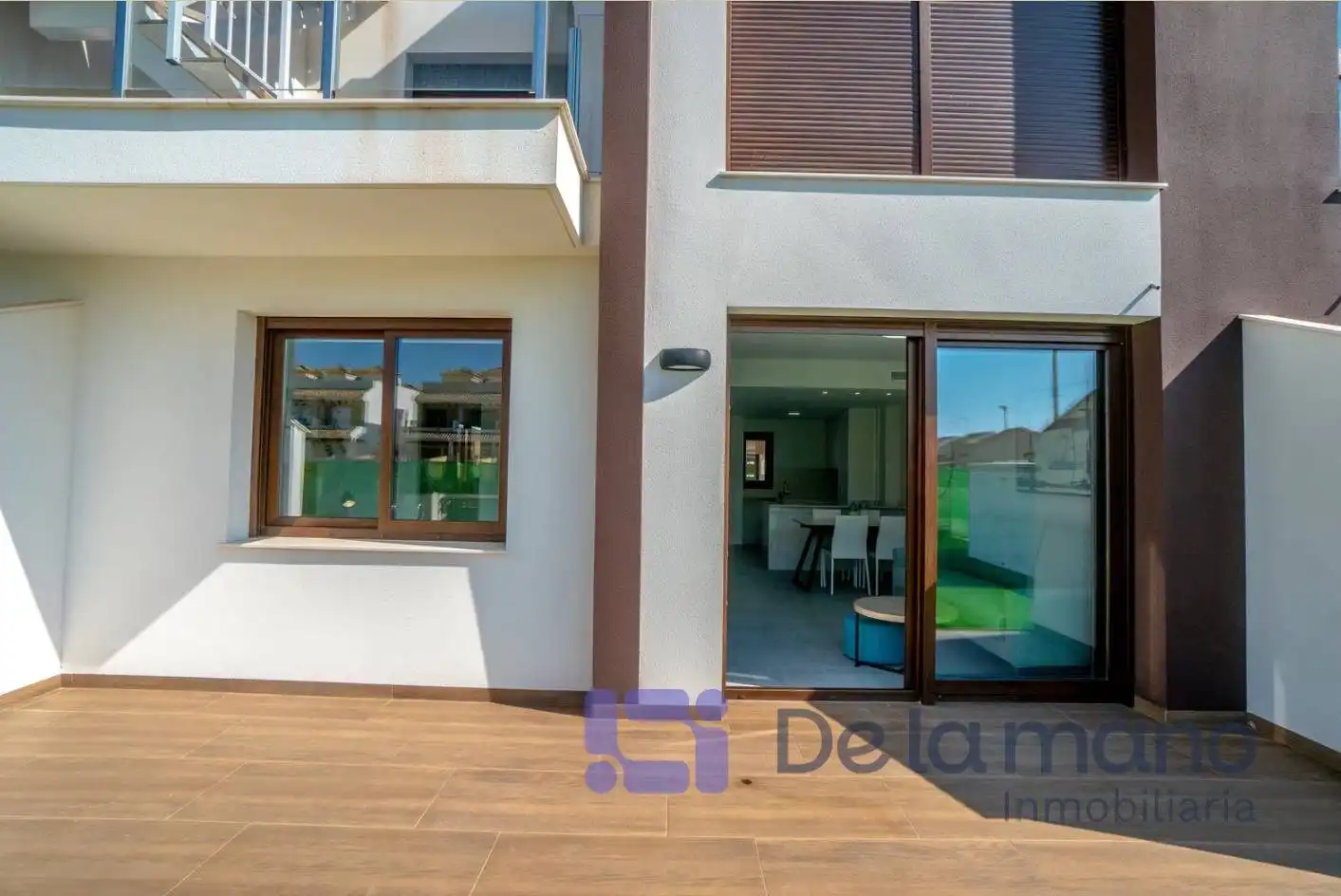 Vista exterior de Planta baja en venta en San Pedro del Pinatar con Jardín privado, Terraza y Piscina comunitaria