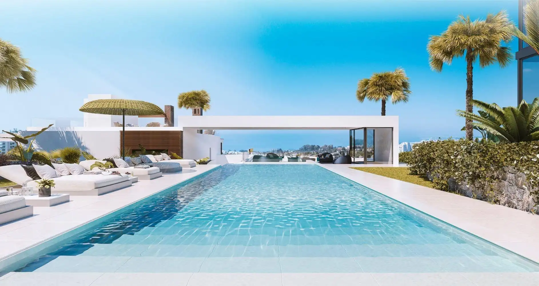 Piscina de Casa adosada en venta en Marbella con Calefacción, Jardín privado y Terraza