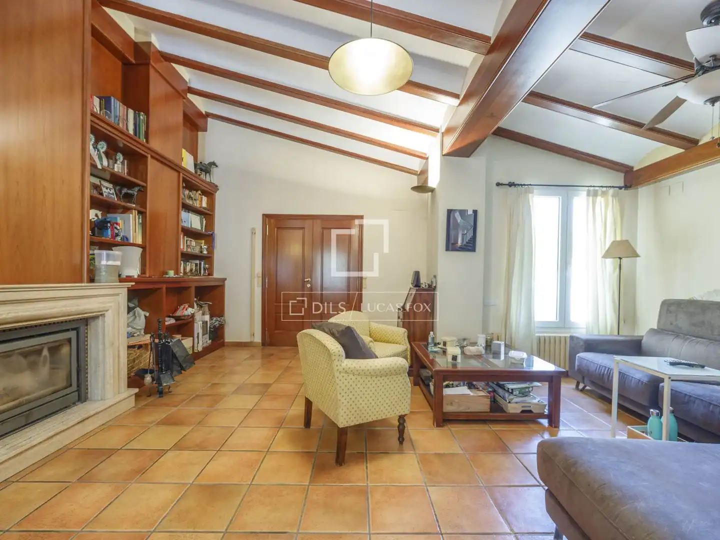 Sala de estar de Finca rústica en venta en Rocafort con Aire acondicionado, Jardín privado y Terraza
