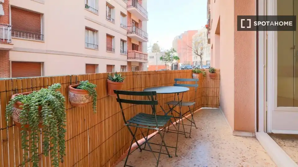 Terraza de Piso de alquiler en Barcelona con Aire acondicionado, Calefacción y Amueblado
