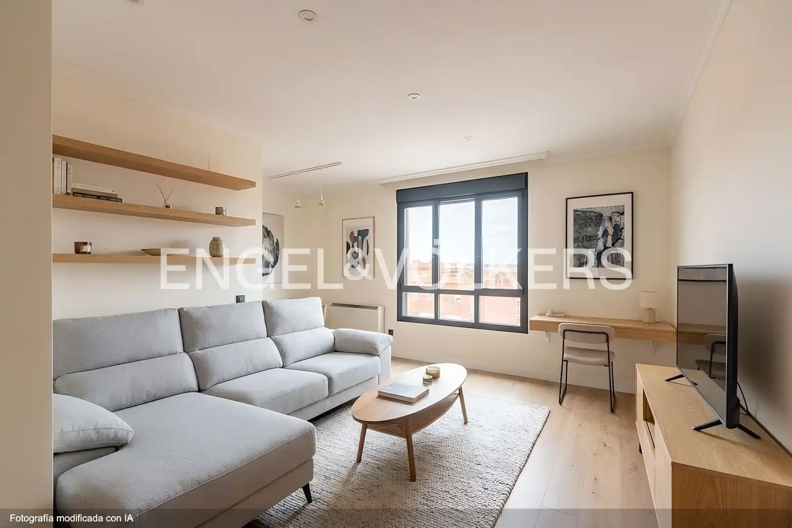 Sala de estar de Piso en venta en  Madrid Capital con Aire acondicionado, Calefacción y Parquet