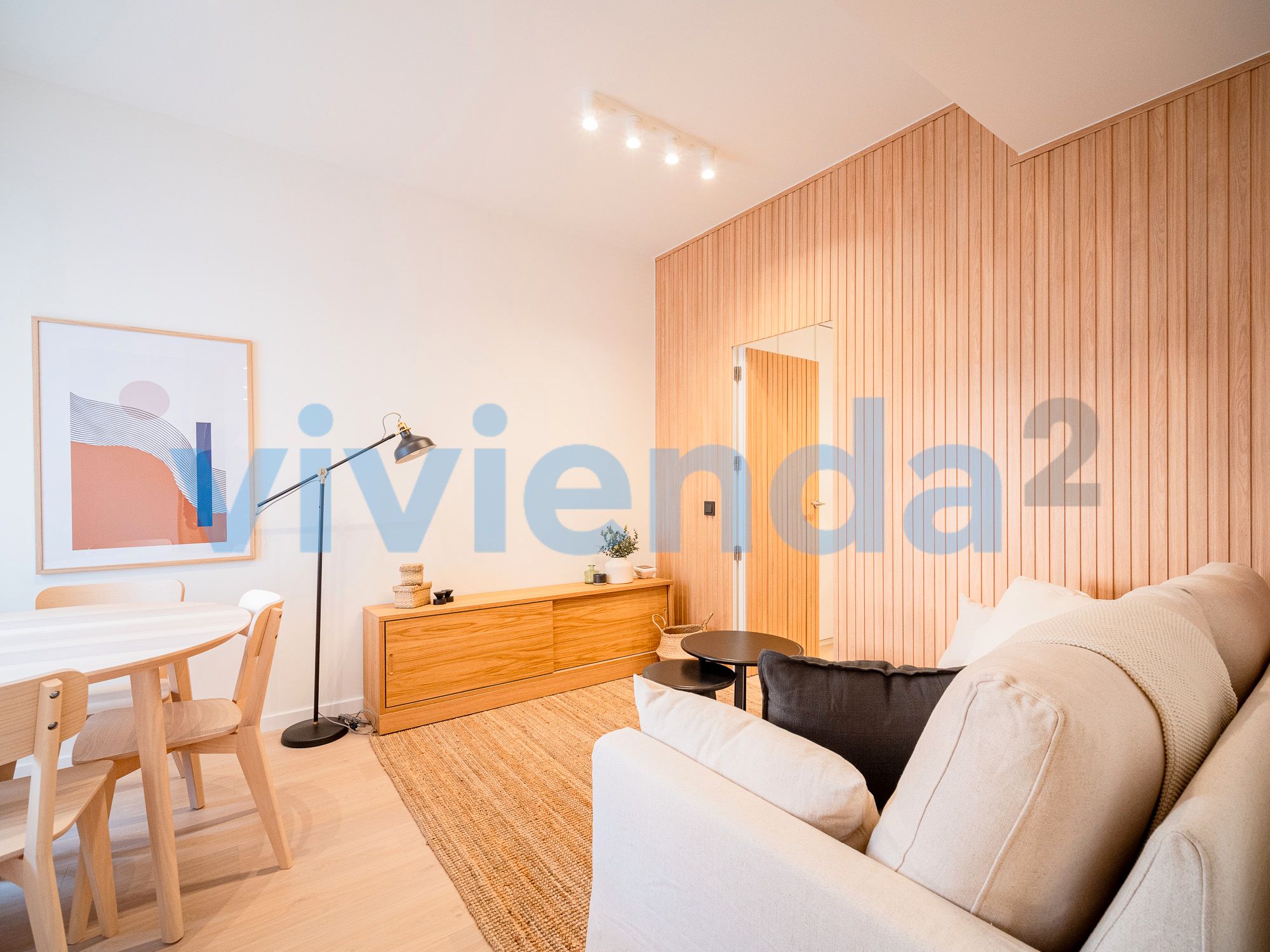 Living room of Flat to rent in  Madrid Capital  with Air Conditioner, Heating and Balcony
