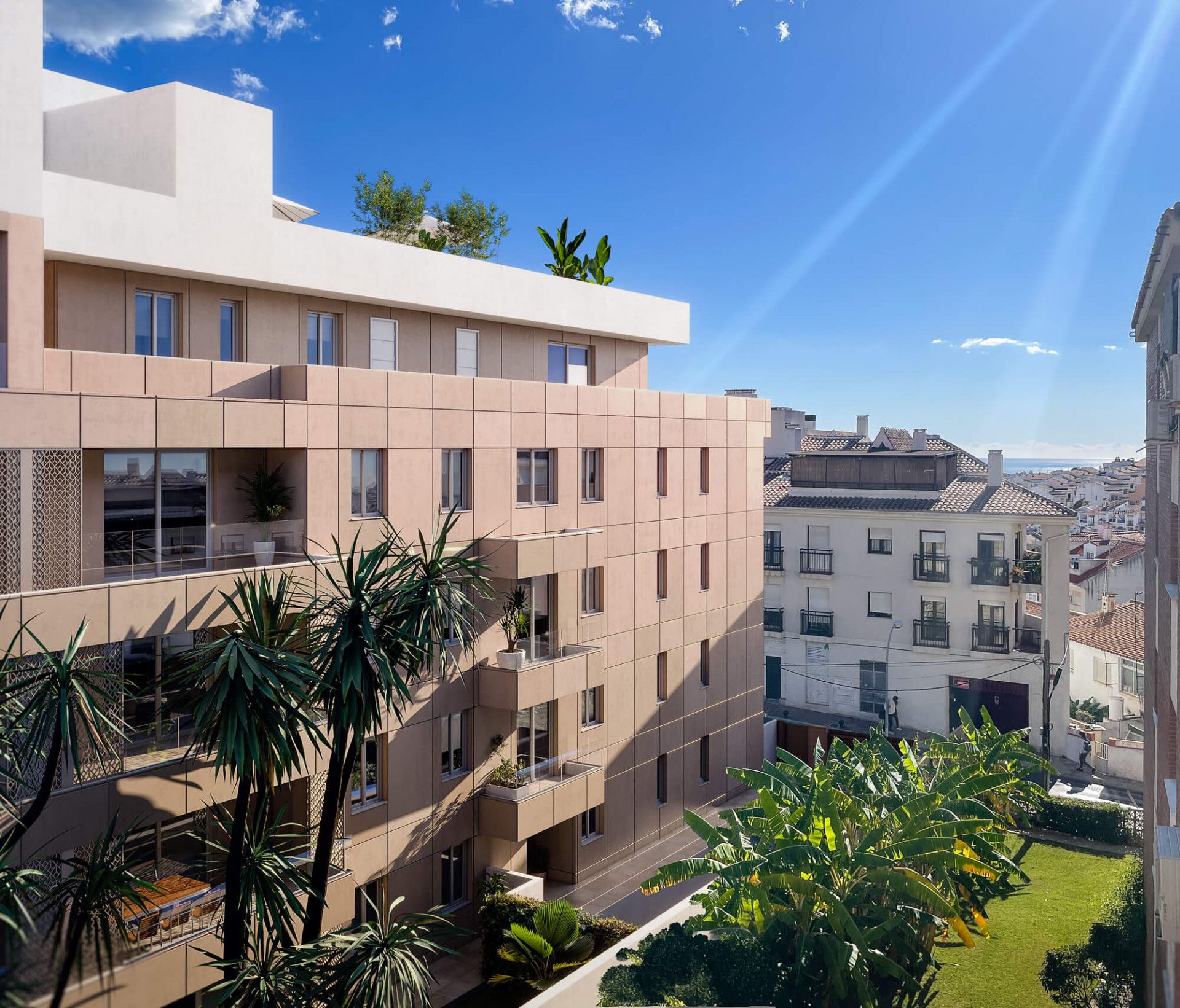Vista exterior de Apartamento en venta en Marbella con Aire acondicionado, Terraza y Piscina
