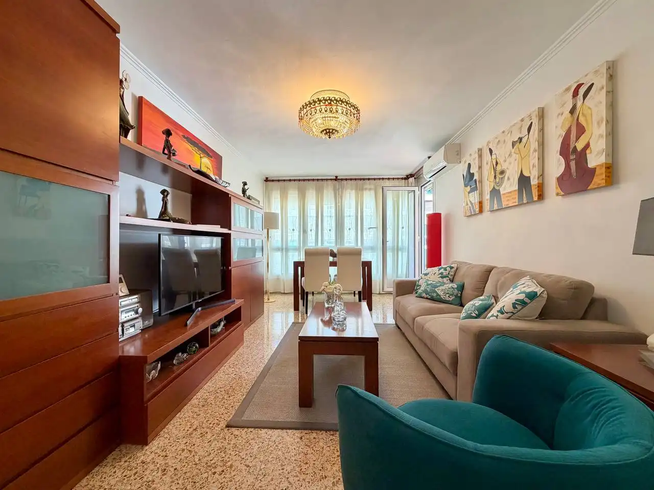 Sala de estar de Piso en venta en Barcelona con Aire acondicionado, Amueblado y Balcón
