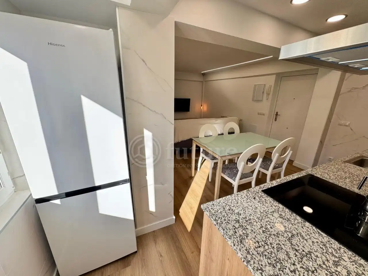 Küche von Wohnung zur untervermieten in Salamanca mit Heizung, Möbliert und Balkon