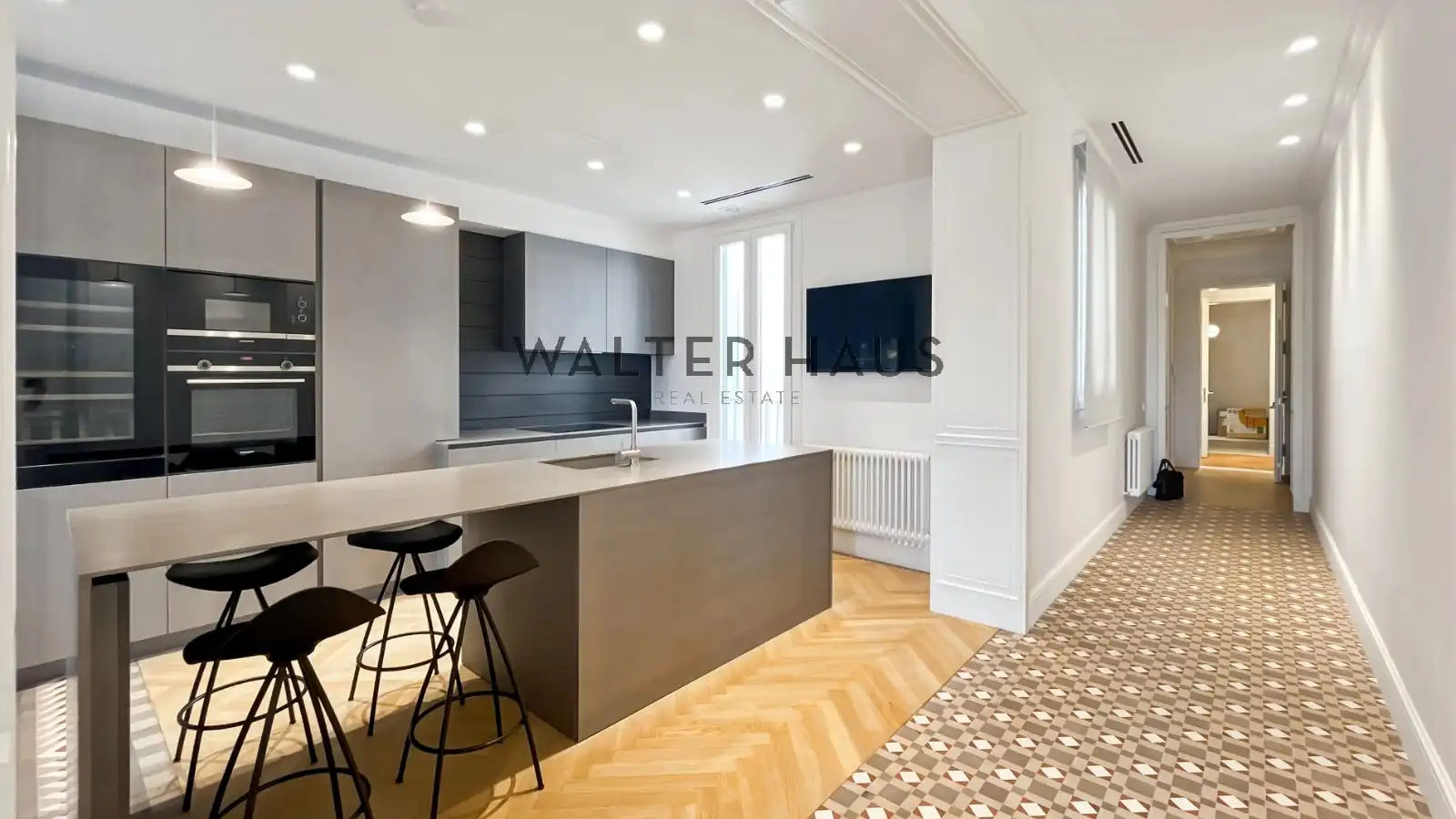 Cocina de Piso de alquiler en Barcelona con Aire acondicionado, Calefacción y Terraza