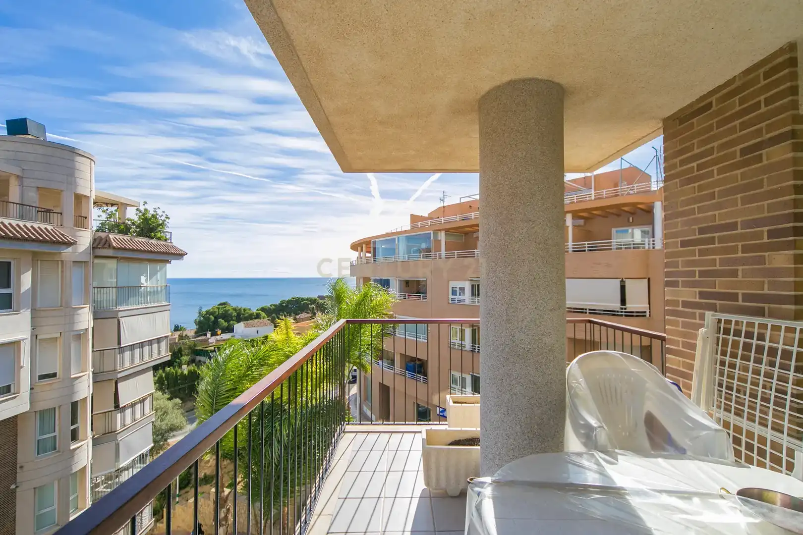 Terrace of Flat for rent in Calpe / Calp  with Furnished, Oven and Washing machine