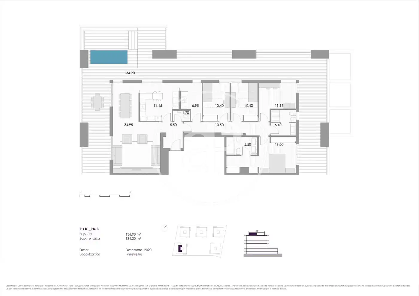 Attic for sale in Esplugues de Llobregat  with Air Conditioner, Heating and Private garden