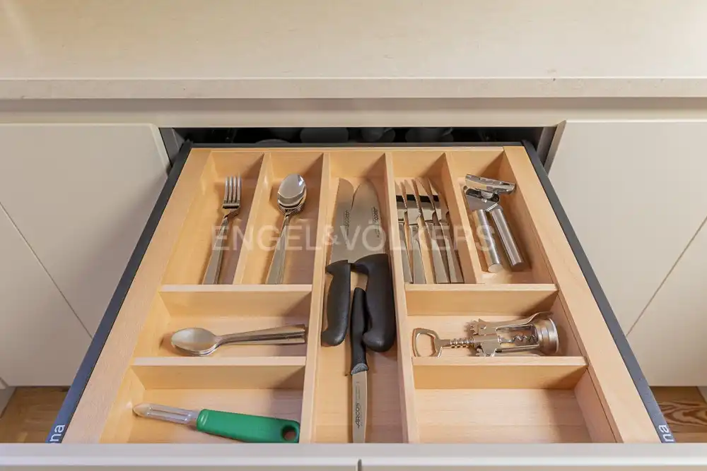 Kitchen of Flat for rent in Madrid  with Air Conditioner, Heating and Furnished