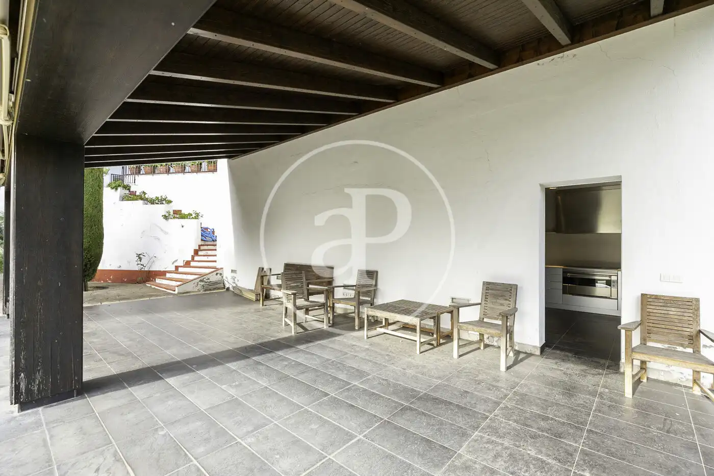 Terrassa de Casa o xalet en venda en Sant Andreu de Llavaneres amb Aire condicionat, Calefacció i Jardí privat