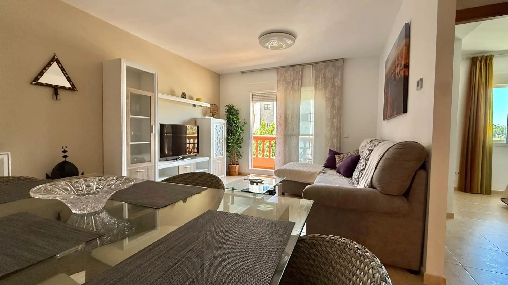 Wohnzimmer von Wohnung zum Verkauf in Mijas mit Klimaanlage, Terrasse und Möbliert