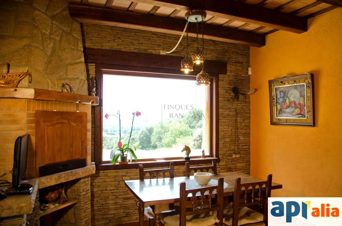 Comedor de Finca rústica en venta en Sant Antoni de Vilamajor con Jardín privado, Parquet y Terraza