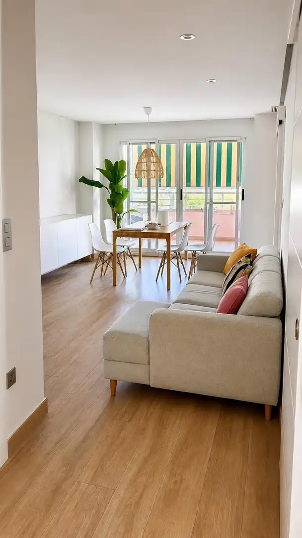 Living room of Flat for rent in Alicante / Alacant  with Air Conditioner, Furnished and Balcony