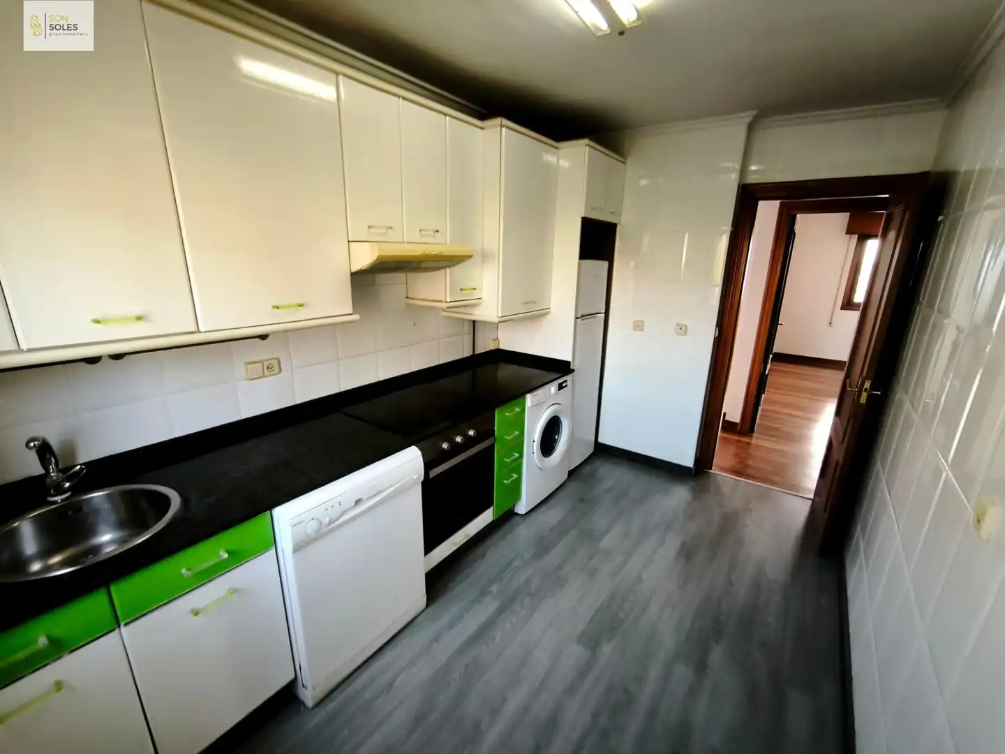 Kitchen of Flat for rent in Santander  with Heating, Parquet flooring and Terrace