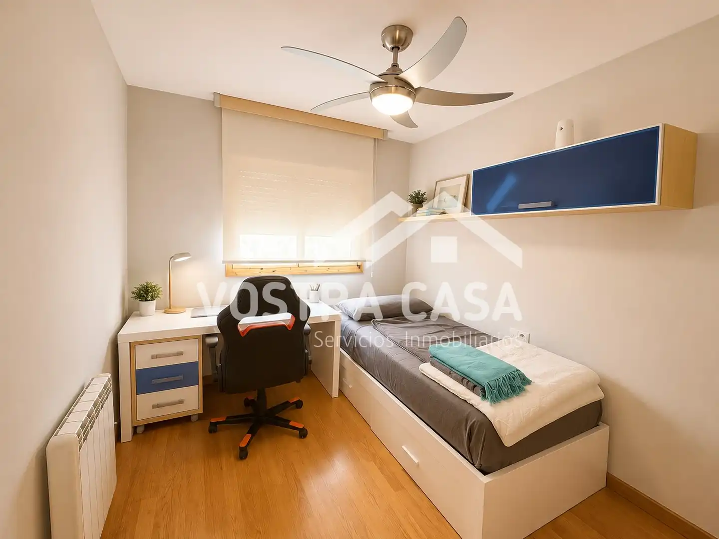 Schlafzimmer von Haus oder Chalet zur Miete in Chiva mit Klimaanlage, Schwimmbad und Möbliert