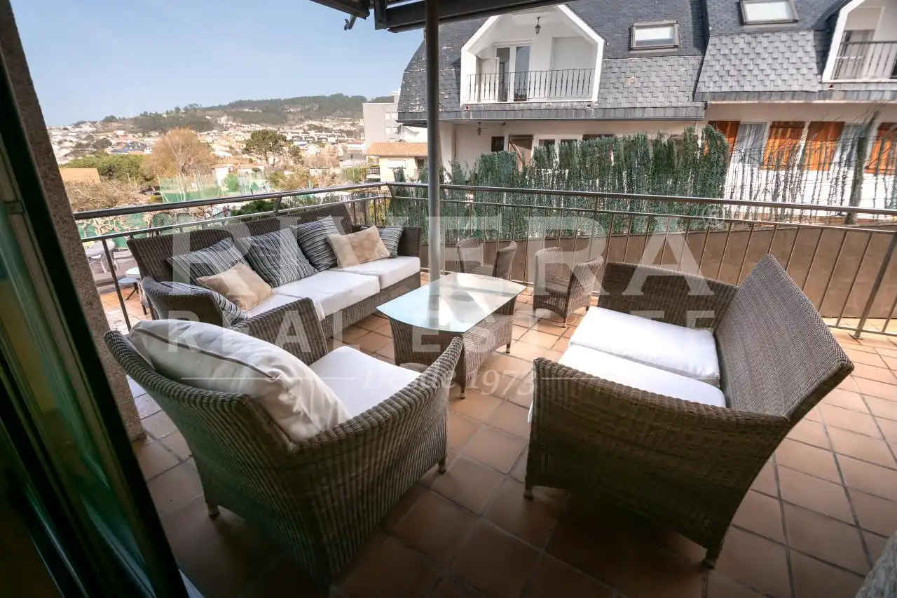 Terraza de Casa adosada en venta en Sanxenxo con Calefacción, Jardín privado y Terraza
