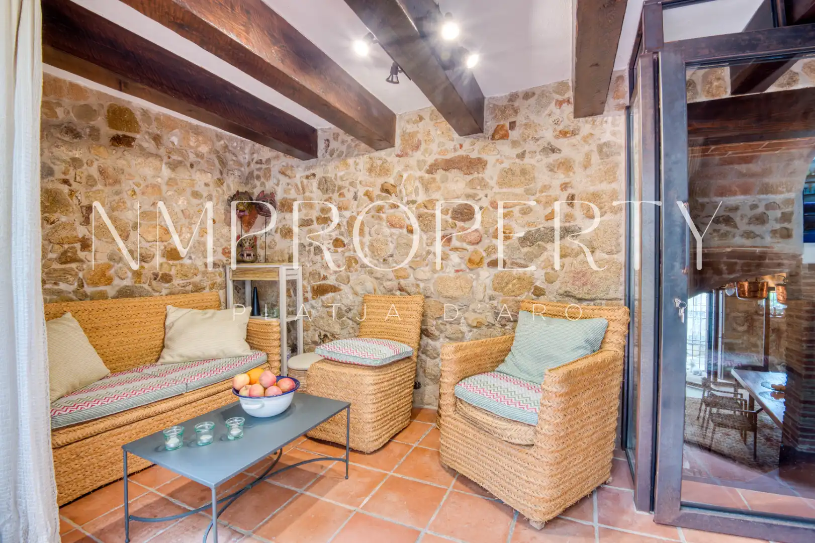 Terraza de Finca rústica de alquiler en Castell d'Aro, Platja d'Aro i s'Agaró con Jardín privado, Terraza y Amueblado