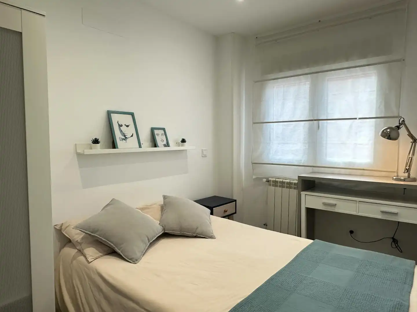 Schlafzimmer von Wohnung zur Miete in Madrid mit Klimaanlage, Heizung und Möbliert