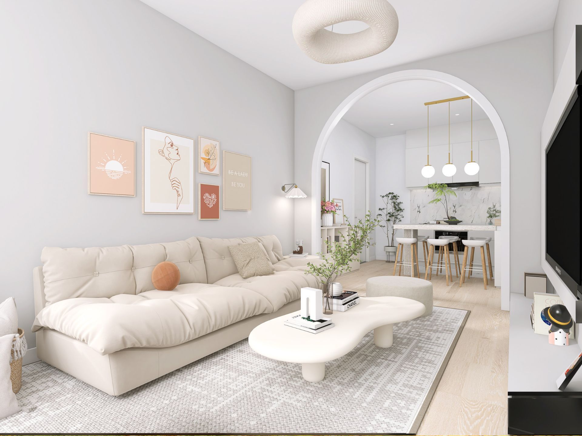 Living room of Flat for sale in L'Hospitalet de Llobregat  with Air Conditioner, Heating and Terrace