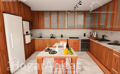 Kitchen of Single-family semi-detached for sale in Burriana / Borriana  with Air Conditioner, Heating and Terrace