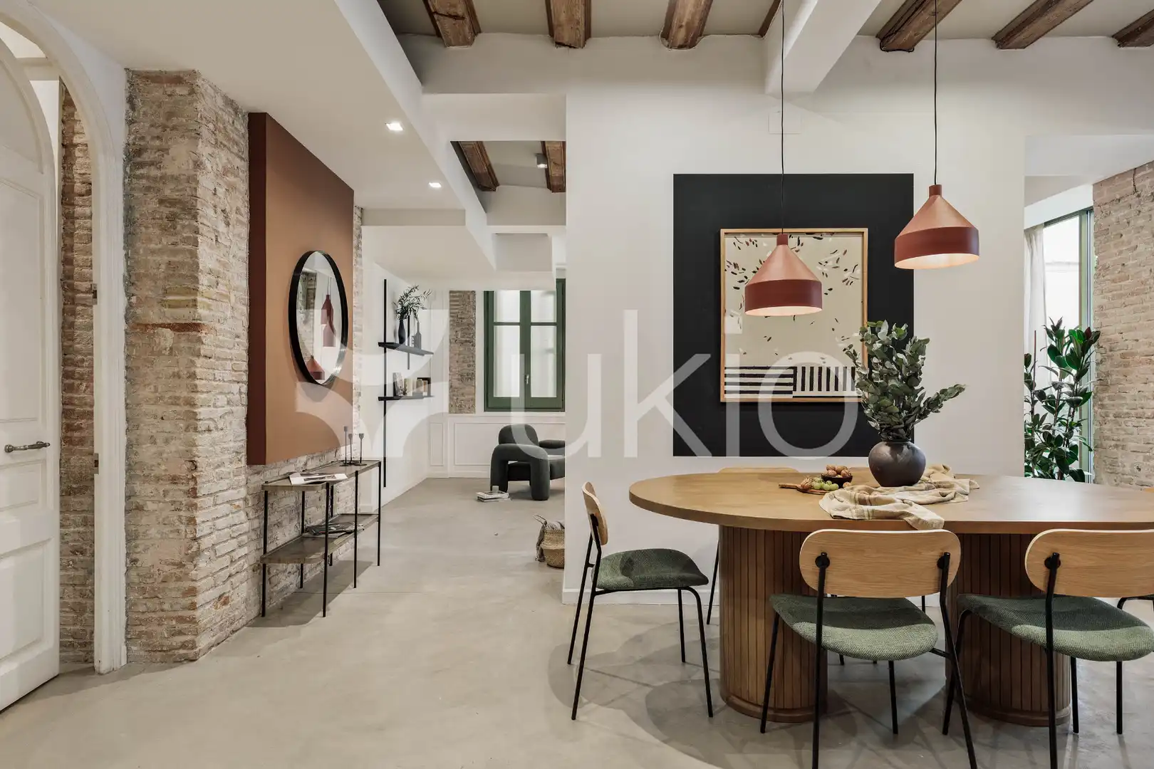 Living room of Apartments for rent in Barcelona  with Air Conditioner, Heating and Terrace
