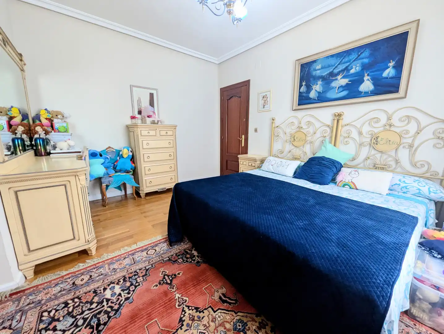 Bedroom of Houses for sale in Villamuriel de Cerrato  with Heating, Furnished and Balcony