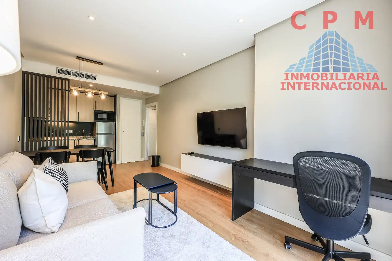 Wohnzimmer von Wohnung zur Miete in Madrid mit Klimaanlage, Heizung und Parkett