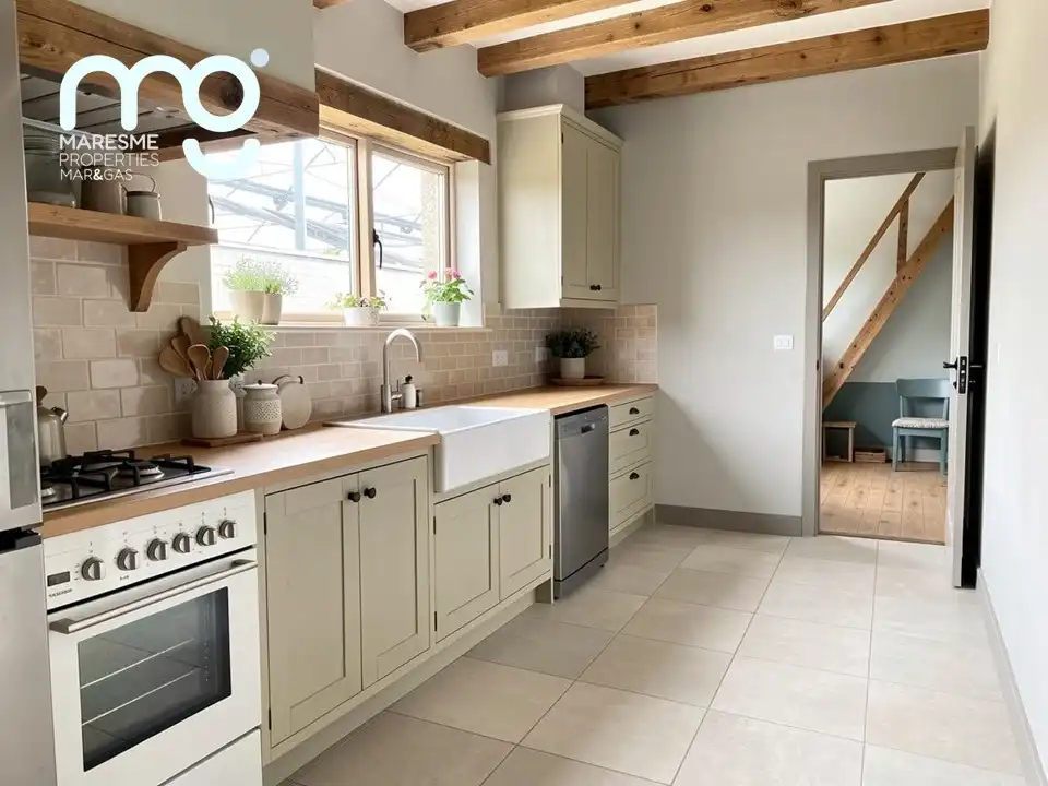 Cocina de Finca rústica en venta en Vilassar de Mar con Jardín privado y Alarma