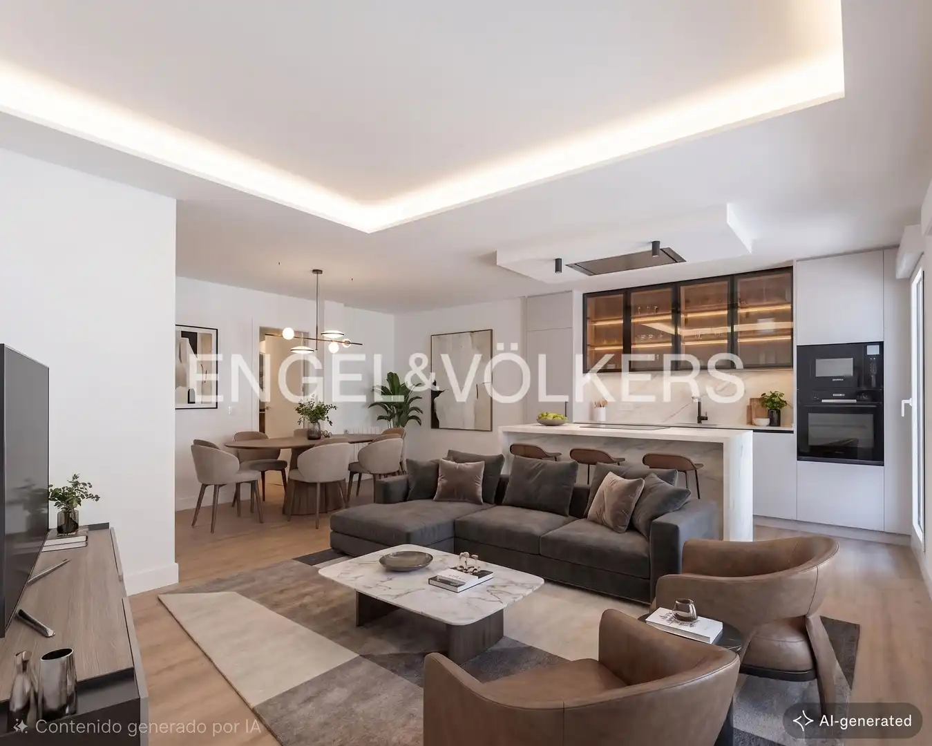 Wohnzimmer von Wohnung zum Verkauf in Madrid mit Klimaanlage, Heizung und Terrasse