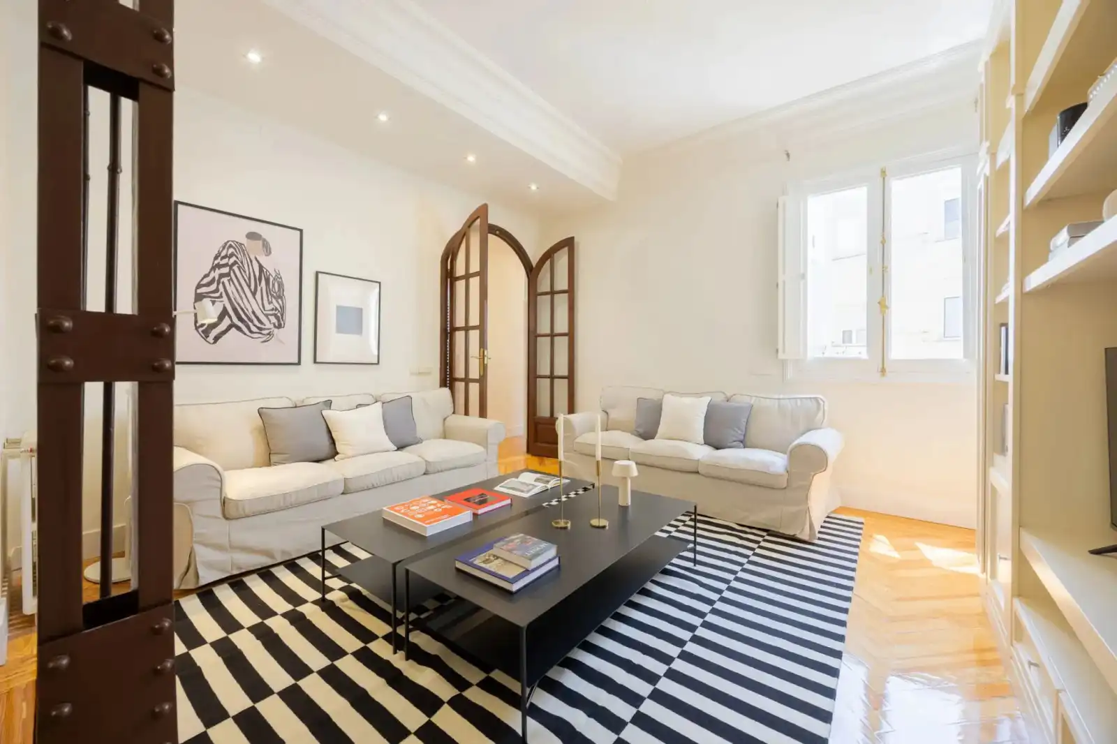 Sala d'estar de Pis de lloguer en Barrio de Salamanca
