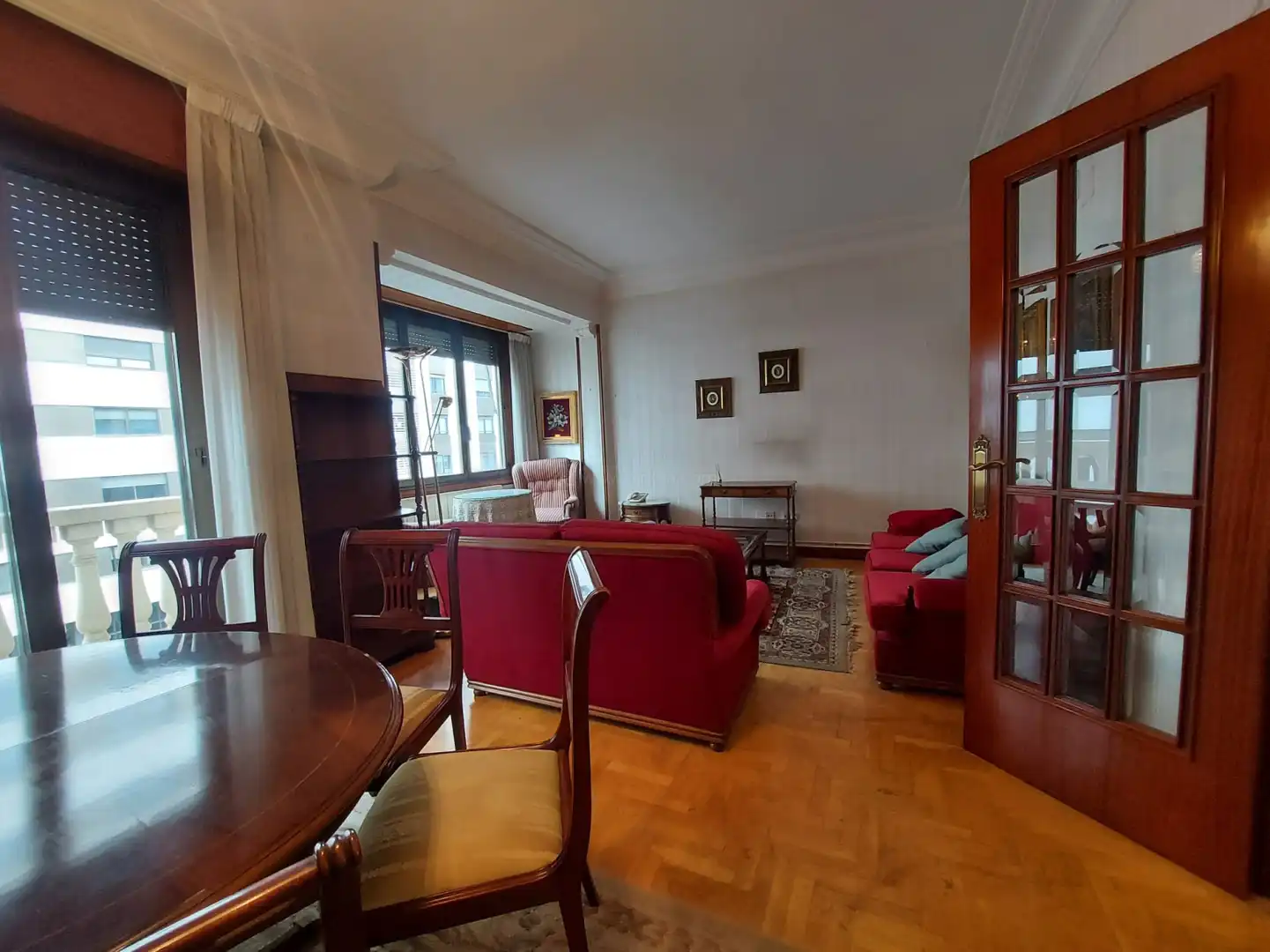 Living room of Flat for sale in  Logroño  with Heating, Parquet flooring and Balcony