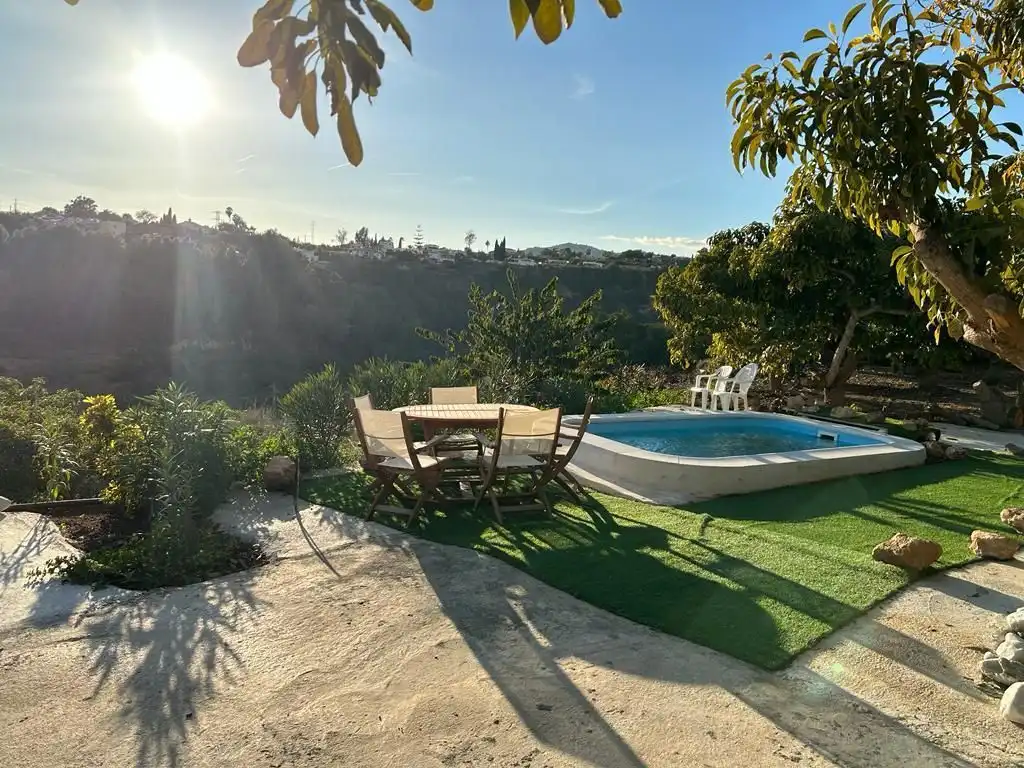 Terraza de Casa o chalet de alquiler en Nerja con Aire acondicionado, Calefacción y Jardín privado